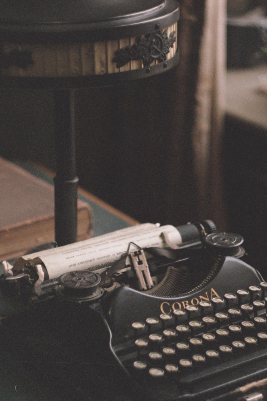 black typewriter